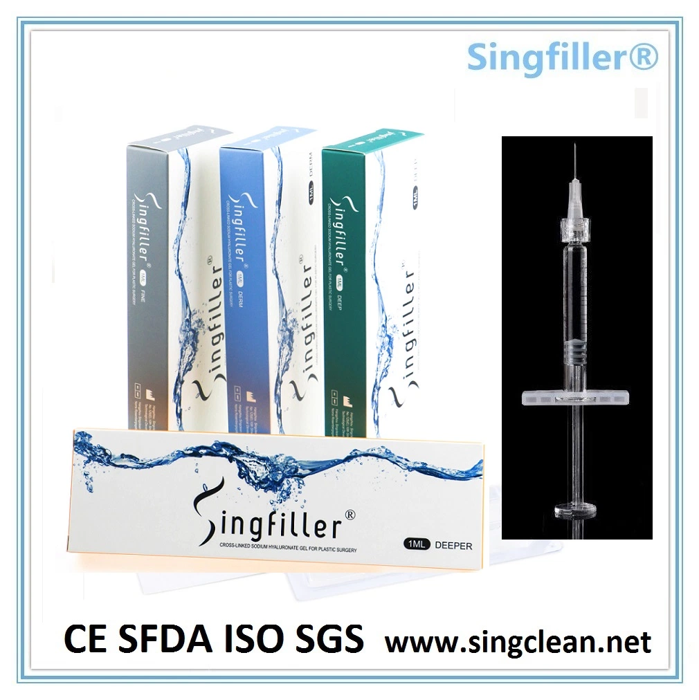 2-30c grado elevado de almacenamiento Viscoelasticidad Singderm relleno dérmico de ácido hialurónico
