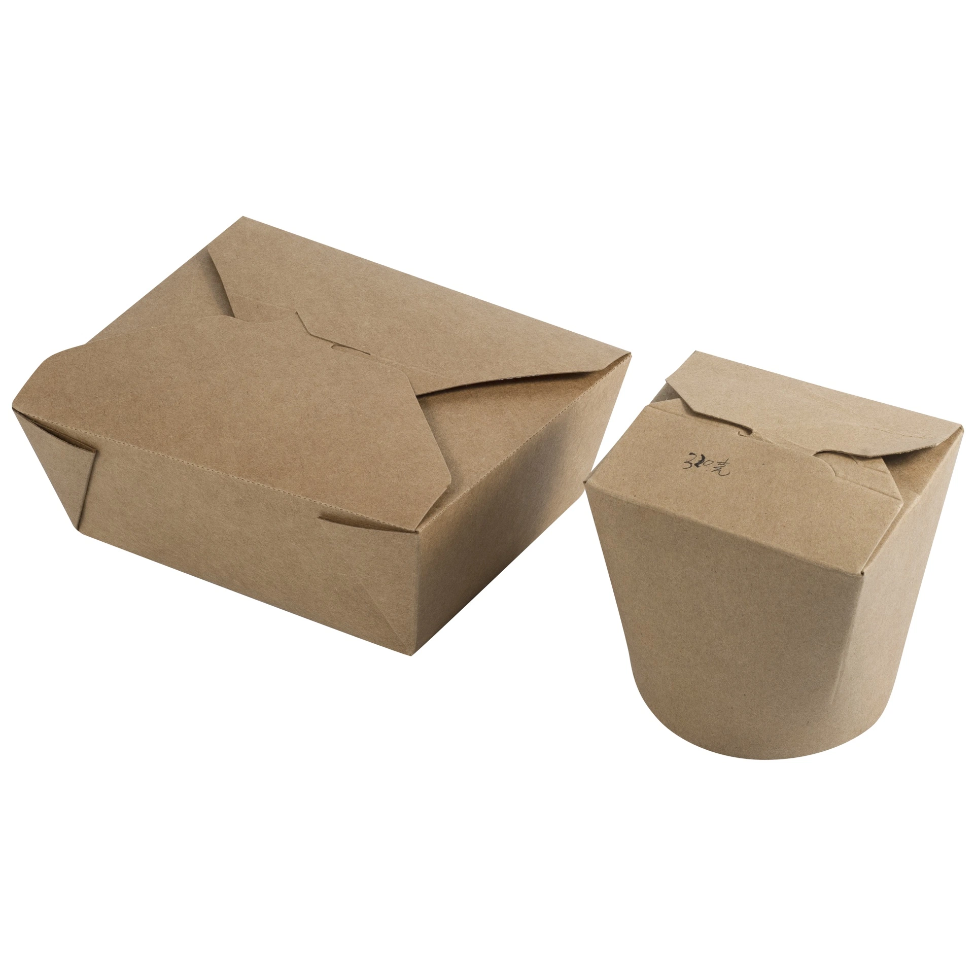 Free Sample Paper Cup45 Pack Deli Kraft Paper Bowl with Secure Clear Lids Eco-Friendly Microwavable Round Food Containers