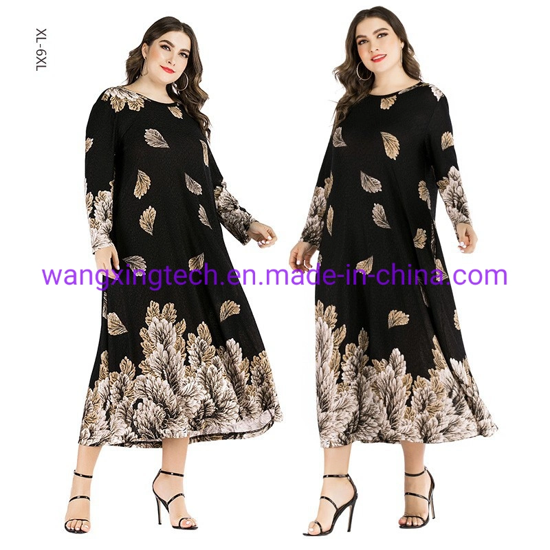 Wholesale 2022 Women's New Plus Size Fat Ladies Dress Popular Loose Arab Dress Skirt