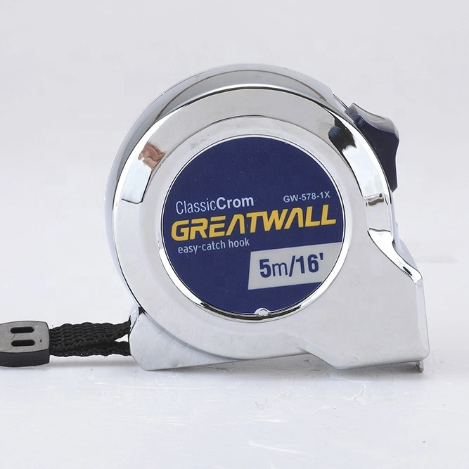 Great Wall Brand Chrome Plated 3m/5m /7.5m 8m Cheap Tape Measure Mater Measuring Tape