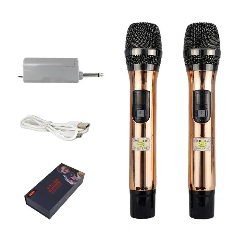 Wireless Mic UHF Studio USB Karaoke Microphone for Singing Commonly Used Accessories & Parts of Microphones