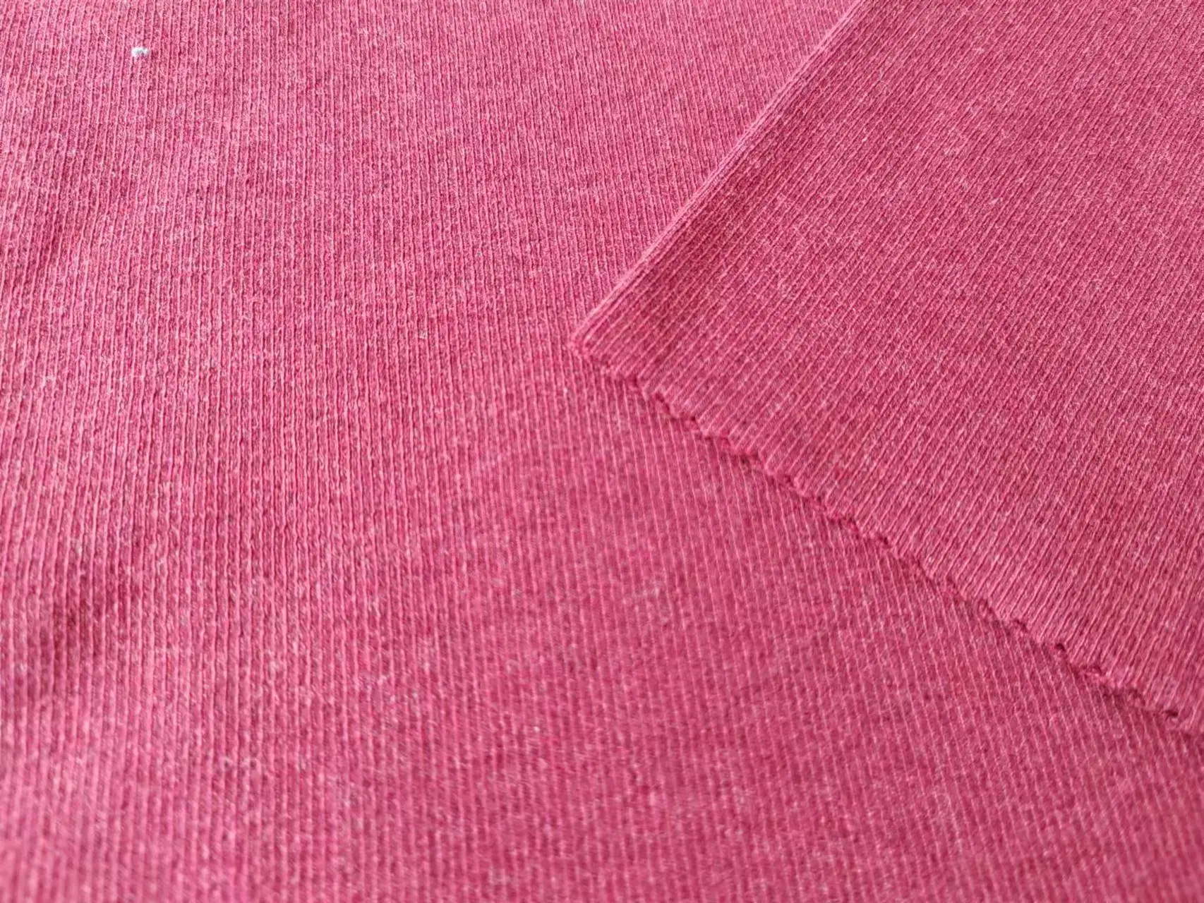 Organic Cotton Spandex Top-Dyed Melange 2*2 Rib Wholesale/Supplier High quality/High cost performance Knitted Fabric for Garment Bedding Toy