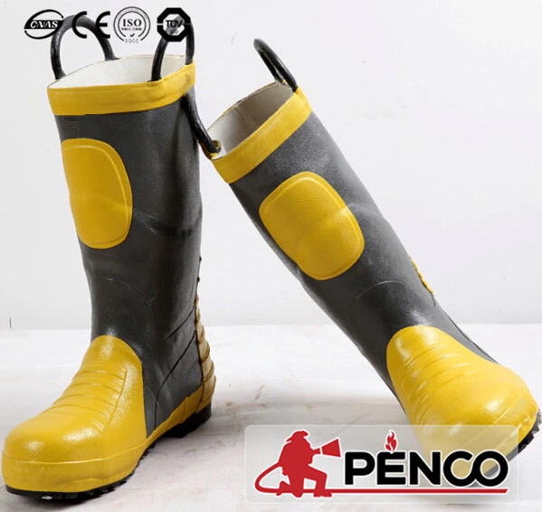 Penco Hot Selling Feuerbeständige Sicherheitsstiefel für die Brandbekämpfung