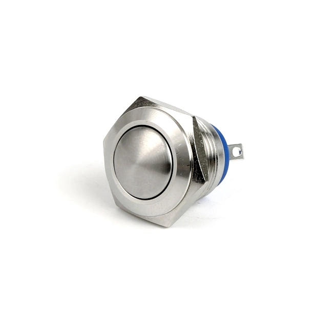 16mm Stainless Steel/Nickel Plated Brass Push Button Switch
