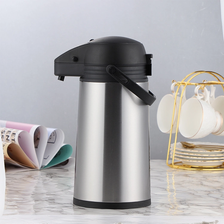 Colorful Stainless Steel Coffee Pot Glass Liner Air Pressure Thermo