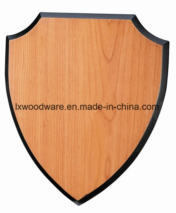 Rosewood Piano Finish Wooden Herald Wall Awards Recognition Plaque Shield Plaque