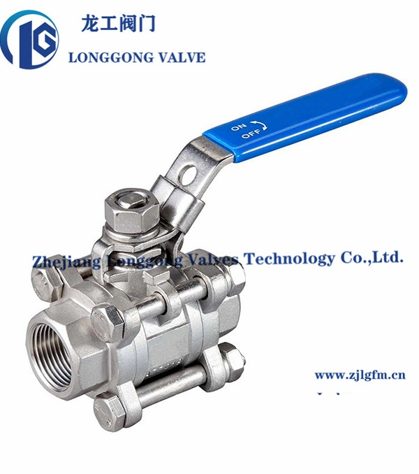 1000wog 3PC Stainless Steel SS304 SS316 Ball Valve, One Flanged End with Threaded End