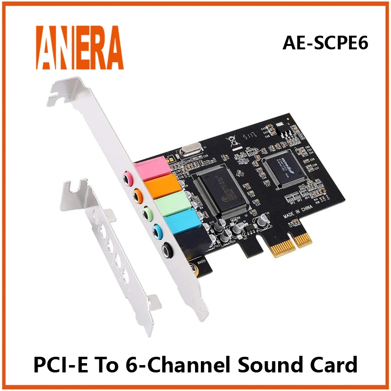 Hot Sale CMI8738 PCI-E 6-Kanal-Soundkarte PCI Express Interne Audio 5,1-Kanal-Soundkarte