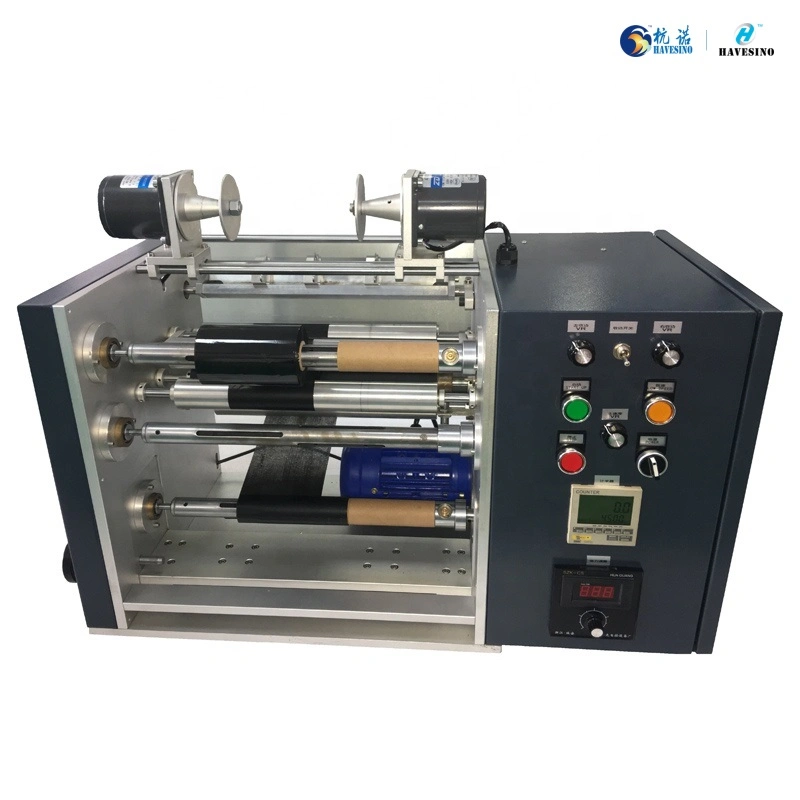 China High quality/High cost performance  Manual Desktop Mini TTR Slitting Thermal Transfer Ribbon Barcode Roll Label Printing Ribbon Wax Resin Slitter Cutter Rewinder Machine