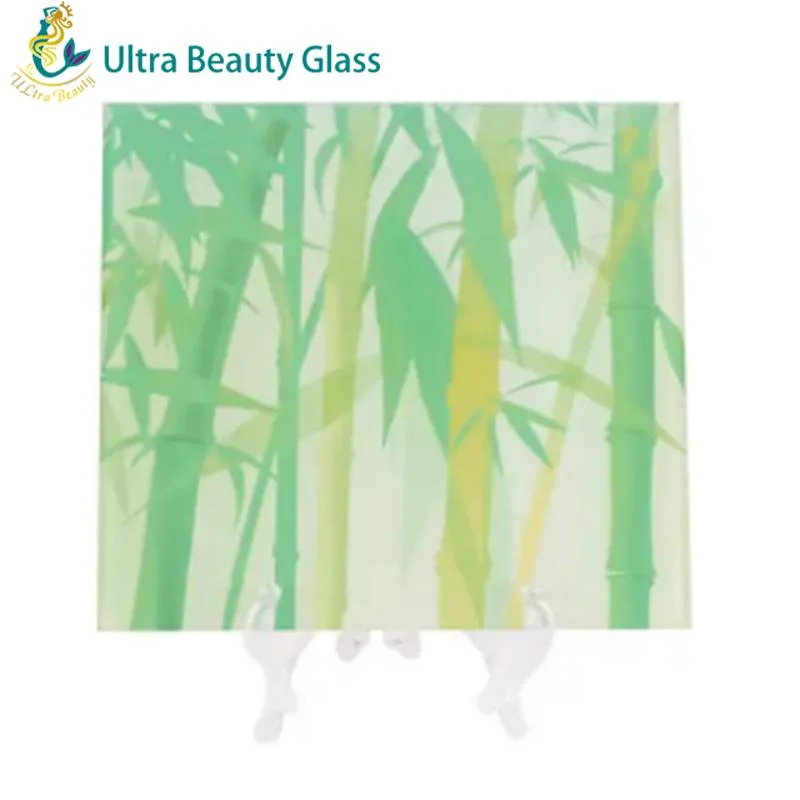 Custom Design Color Painted Digital Printed Ceramic Tempered Glass for Sale