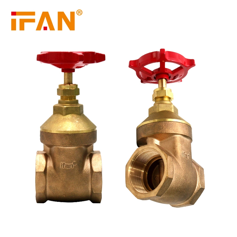 Ifan Wholesale Gate Valve High Pressure Red Hand Wheel 2"3" Brass Gate Valve