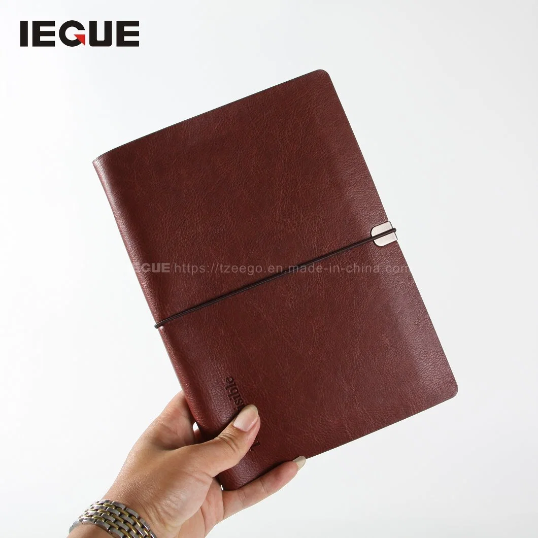 High quality/High cost performance  Promotion Office Stationery Customized Cooperate Business Loose Leaf Custom Leather A5 Notebook with Pen Loop