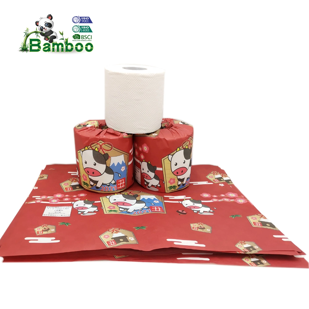 Soft Organic Eco-Certified Customized Cheap 3 Layer Bamboo Toilet Paper