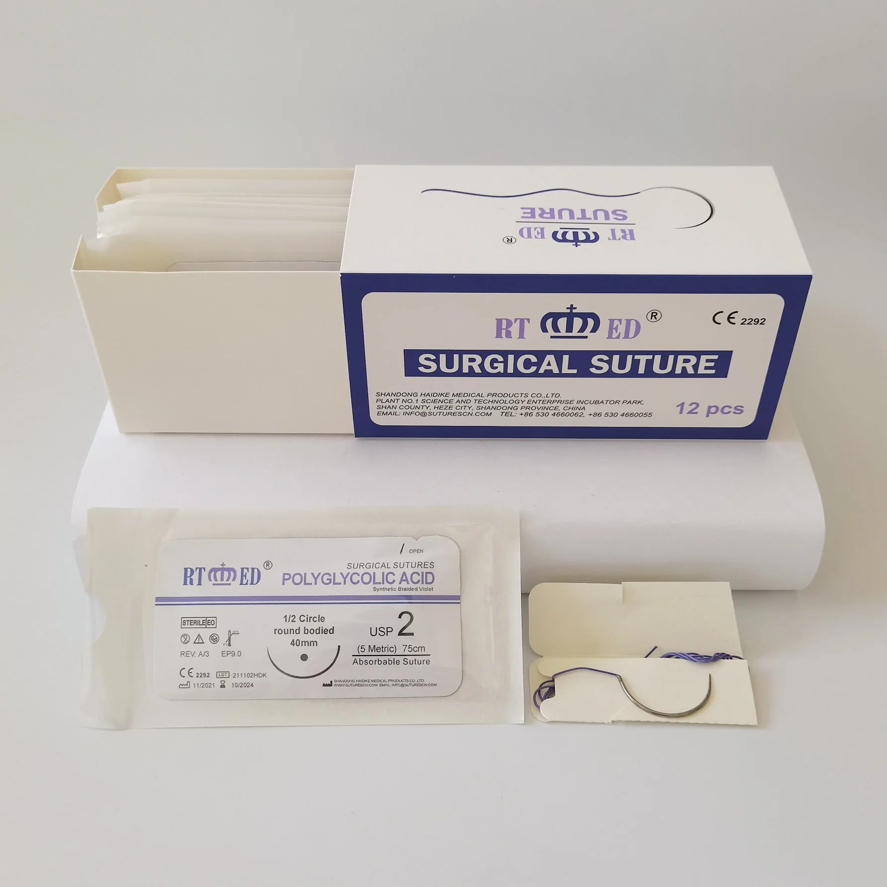 Sterile Medical Disposables Polyglycolic Acid (PGA) Surgical Suture