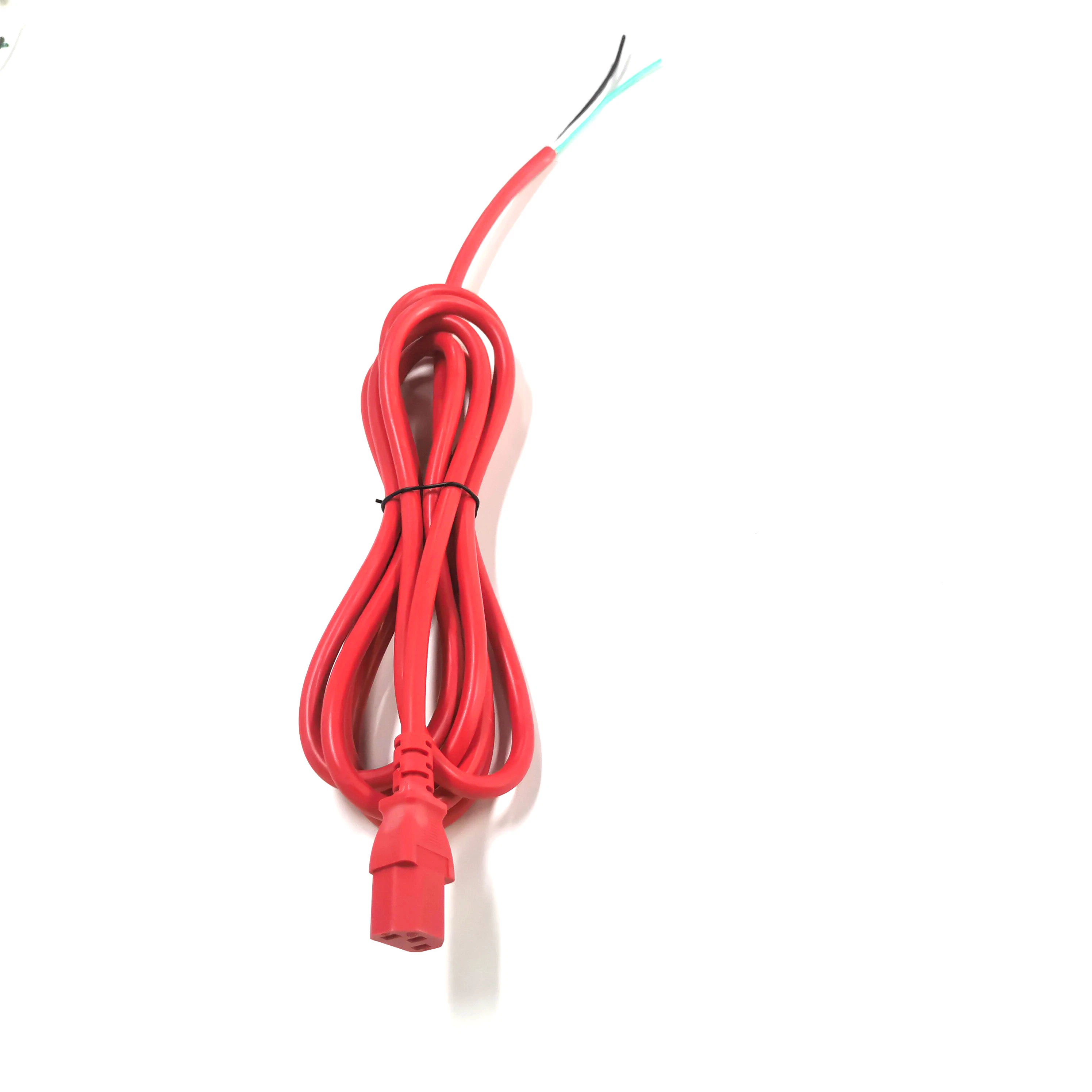 Rotes C13-Netzkabel 5ft 16AWG ETL-zertifiziertes SJT-Kabel 125V 10A