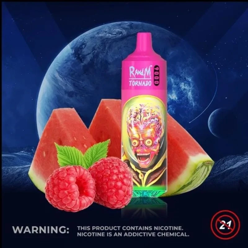 Espagne Vente à chaud 9K Puffbar Vapes Randm Tornado 9000 18ml E-Liquid et rechargeable de type C 850 mAh