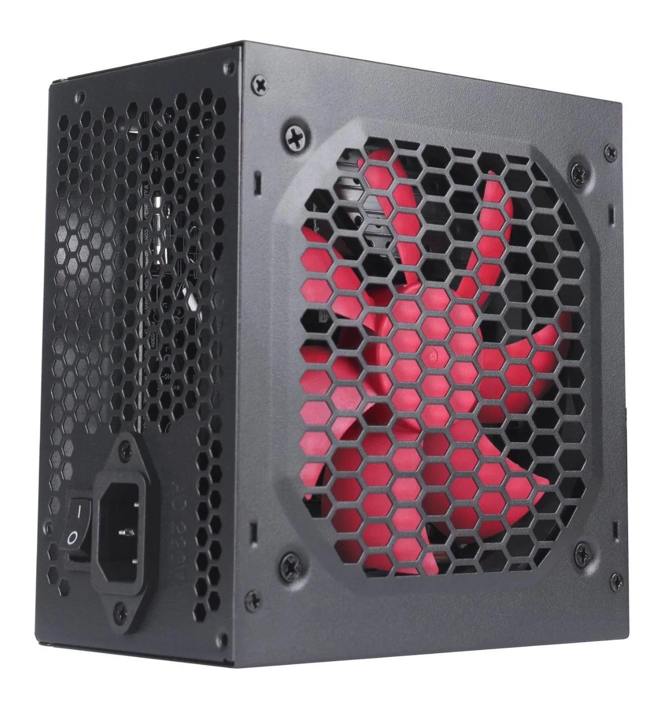 Fuente de alimentación de PC ordenador de sobremesa Fuente de alimentación ATX 200W con abanico rojo