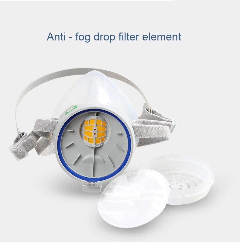 Industrial Cement Half Mask Respirator for Dust with Cotton Filter Round Style