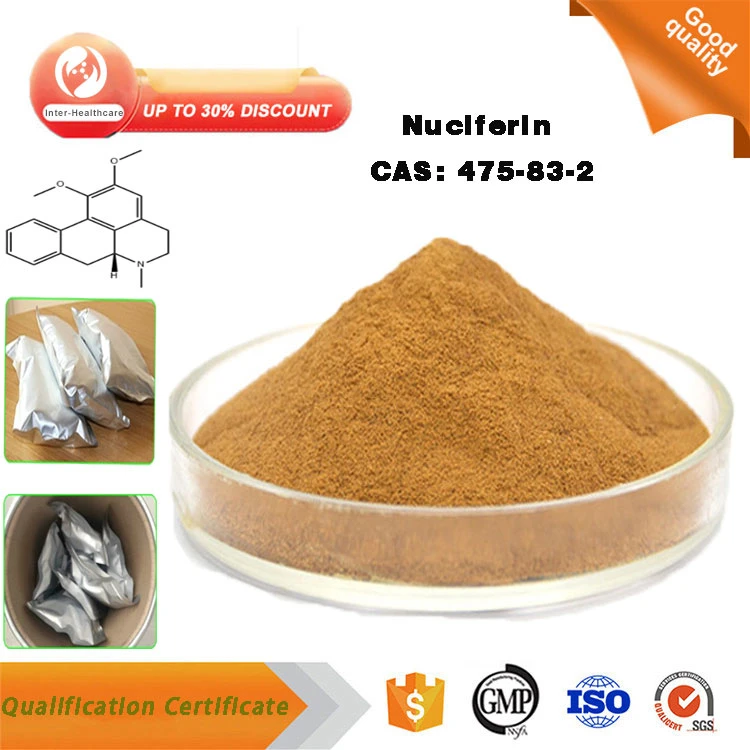 Hot Sale Weight Loss Lotus Leaf Extract Nuciferin Powder CAS 475-83-2 Nuciferin