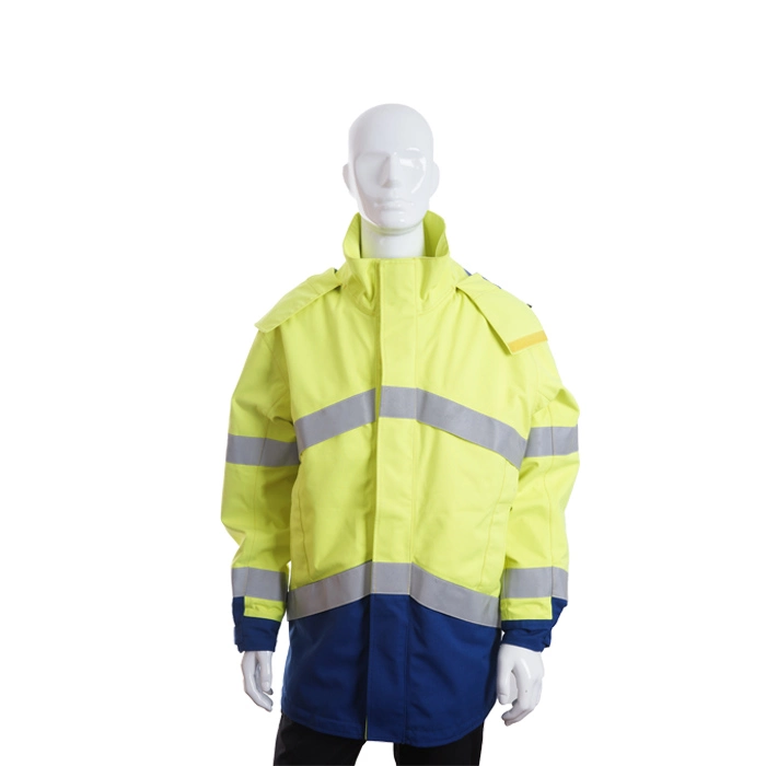 Custom High Visibility Windproof Breathable Fireman Arc Flash Antistatic Reflective Clothing