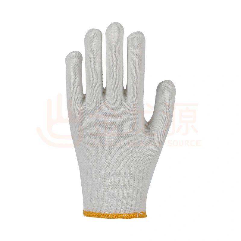 2023 New Single-Side PVC Dots Cotton Yarn Gloves Safety Work Gloves