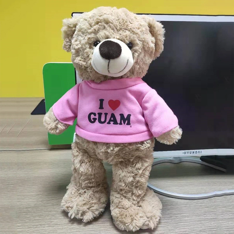 Customized Branded Electrical Music Plush Toy Teddy Bear Soft Toy with T-Shirt Classic Stuffed Animal Teddy Bear Plush Toy