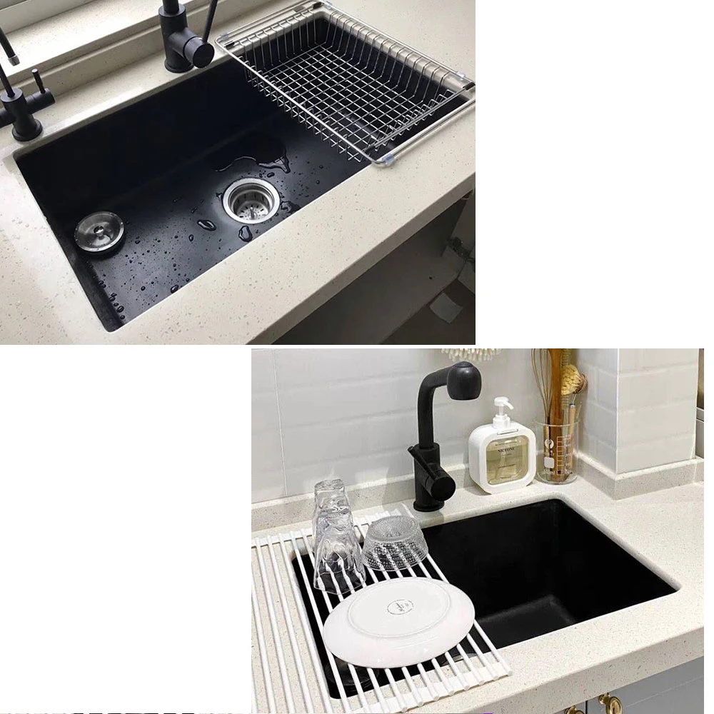 Best Selling Popular Design Undermounted Single Bowl Rectangular Quartz Stone Kitchen Sink