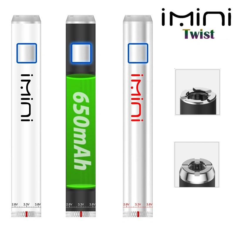 Custom OEM VAPE Pen 650mAh batería con voltaje de precalentamiento ajustable Para 510 rosca cartuchos desechables Vaporizer Precio al por mayor