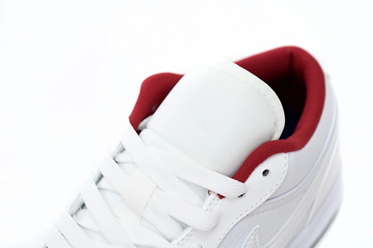  Full White and Red Replica 1st Generation Low-Cut Shoes