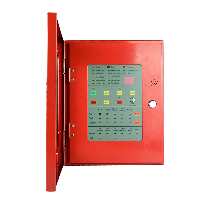 Conventional 4 Zones Fire Extinguisher Gas Control Panel for Sever/Data/Electric Room