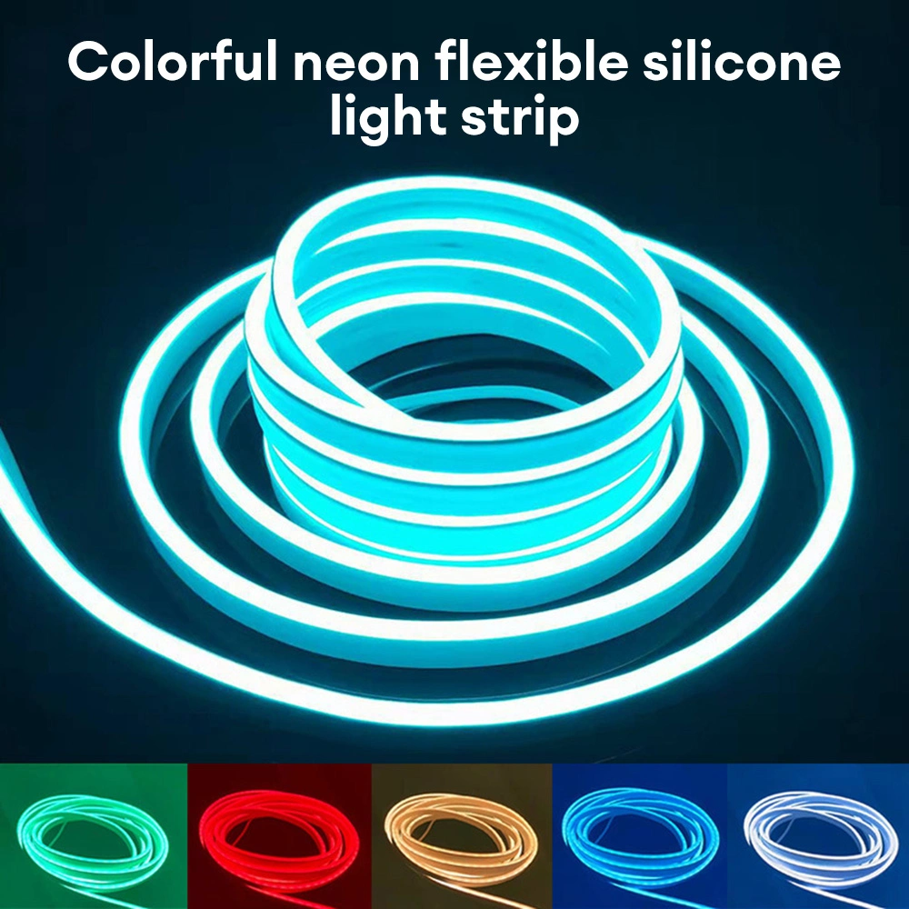 12V RGB LED Neon Light 6X12mm Flexible Strip Waterproof Silicone Lights 3535 108LED Tuya WiFi Smart Remote Control Dimmable Decoration