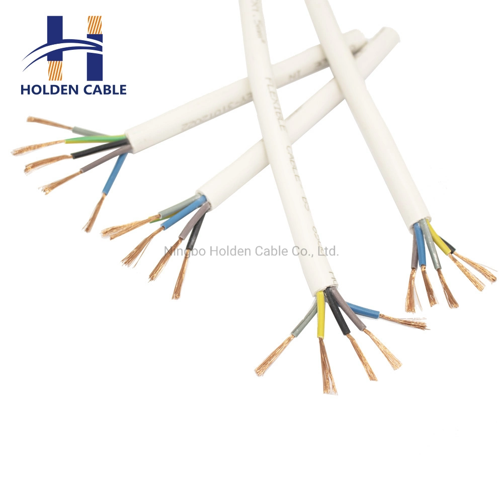 CCS Cu de PVC de 2,5 mm de CCA 3 4 5 Core Cable de alimentación flexibles