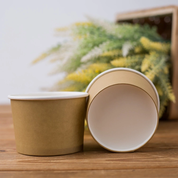 Profesionales de la fabricación de papel Compostable China Bowl con compartimento PLA Contenedor de café de recubrimiento de vasos de papel