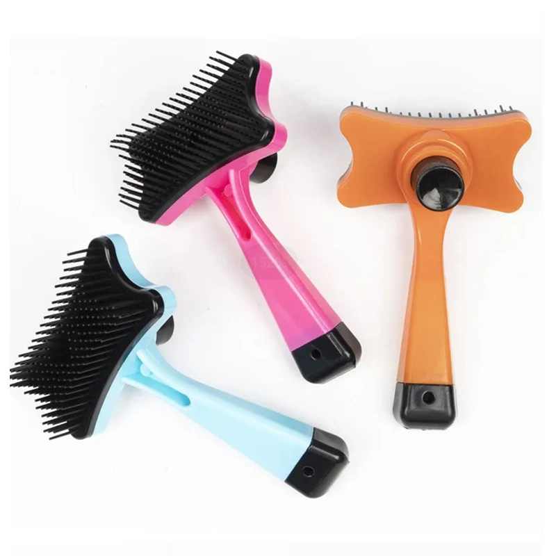 Pet Grooming Brush Self Cleaning Automatically Dog Cat Slicker Brush Remove Dog Hairs Pet Comb