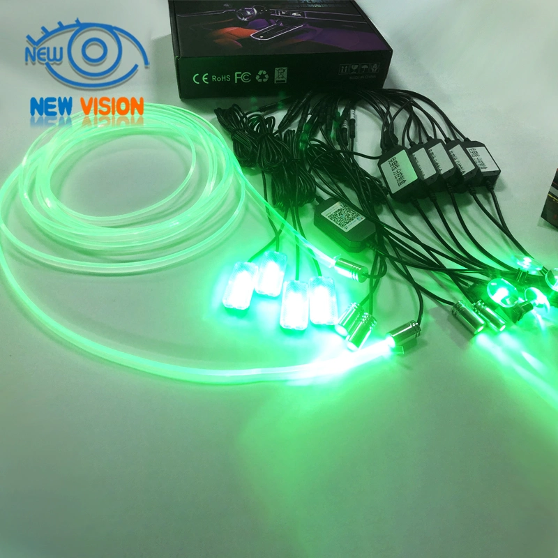 Neon EL APP 12V 9W LED Ambient Lighting Strip Car LED Fiber Optic Lights Car Ns Atmosphere Other Car Light Accessories