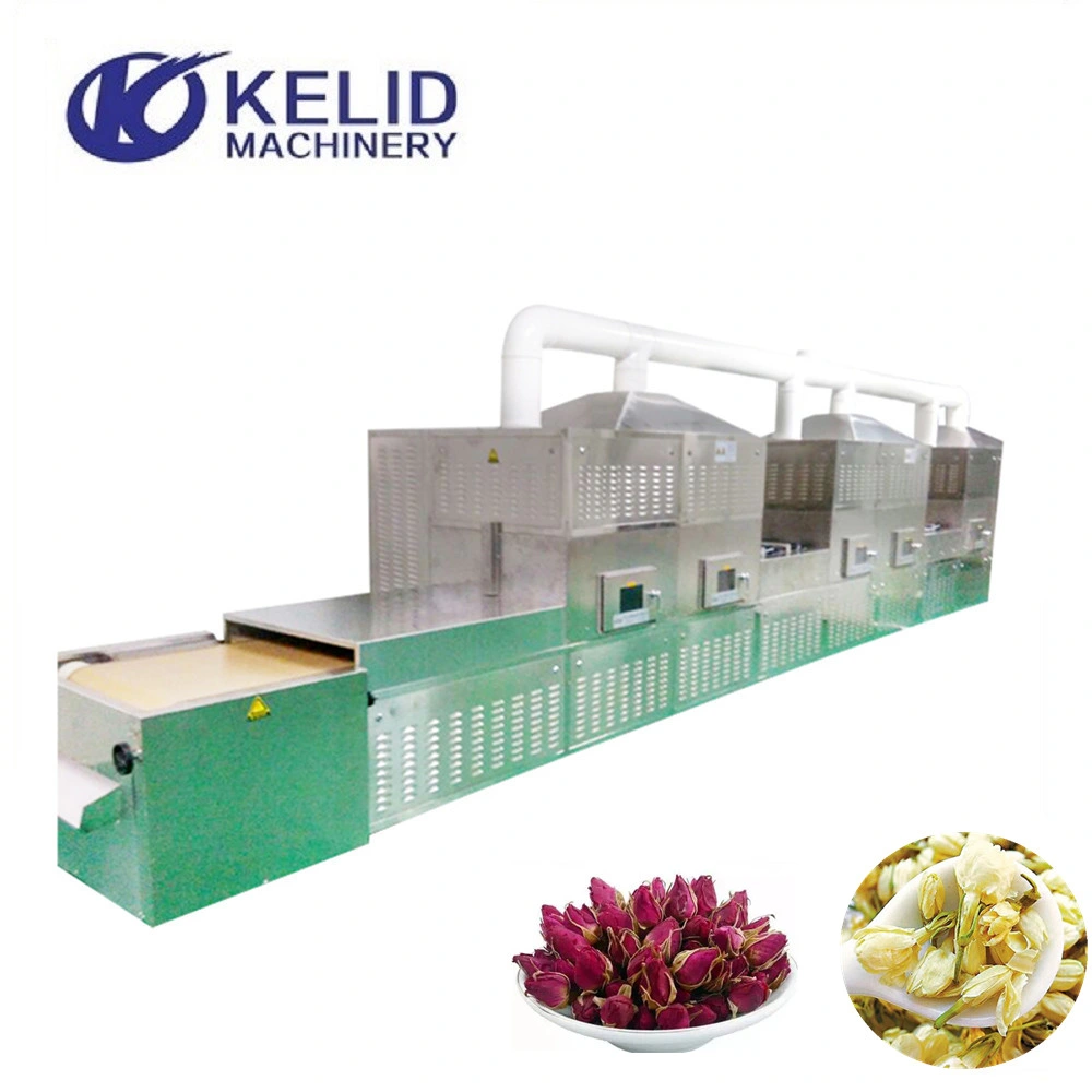 Industrial Black Green Tea Herbtea Drying Sterilization Microwave Equipment