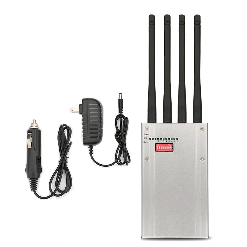 4 antenas de frecuencia de 8 bandas celular Jammer para GSM 2G WiFi GPS 3G 4G