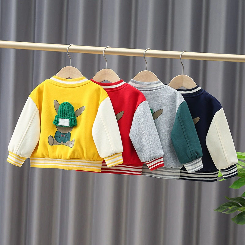 New Fashion Spring Autumn Kids Sweatshirts Custom Printing Logo Cotton Comfortable Chlidren's Varsity Jacket