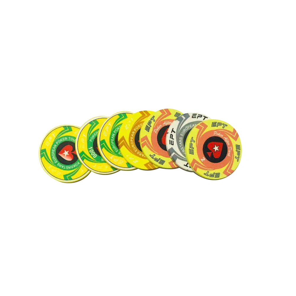 Personalizar la alta calidad Wpt Rounders Poker cerámica de 14G en blanco Chip