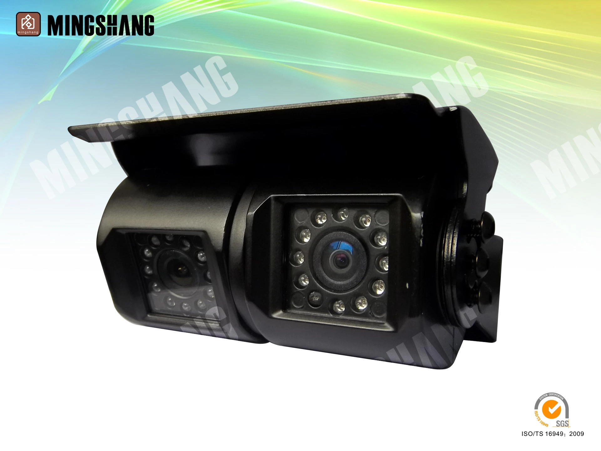 Double Twin Lens Infrared Light Night Vision Waterproof Wide View Camera