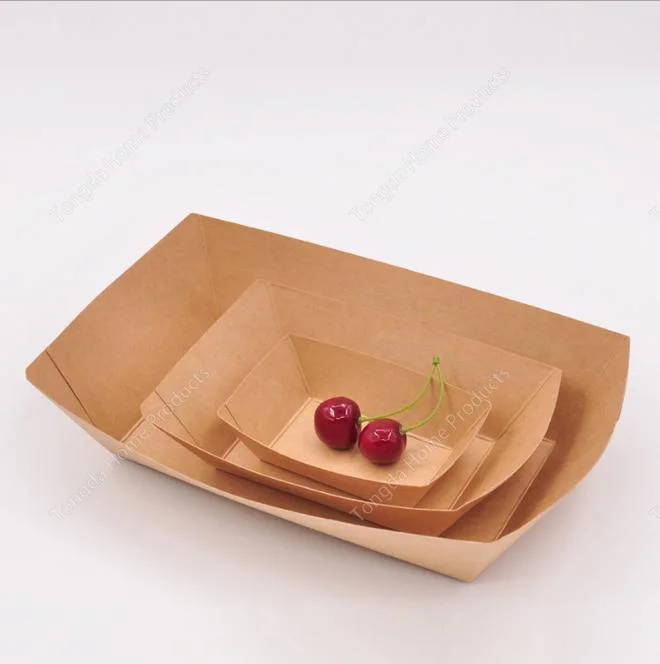 Бумажный ящик в форме лодки Суши Кардборд цвета для Bubble Waffle Крафт-бокс