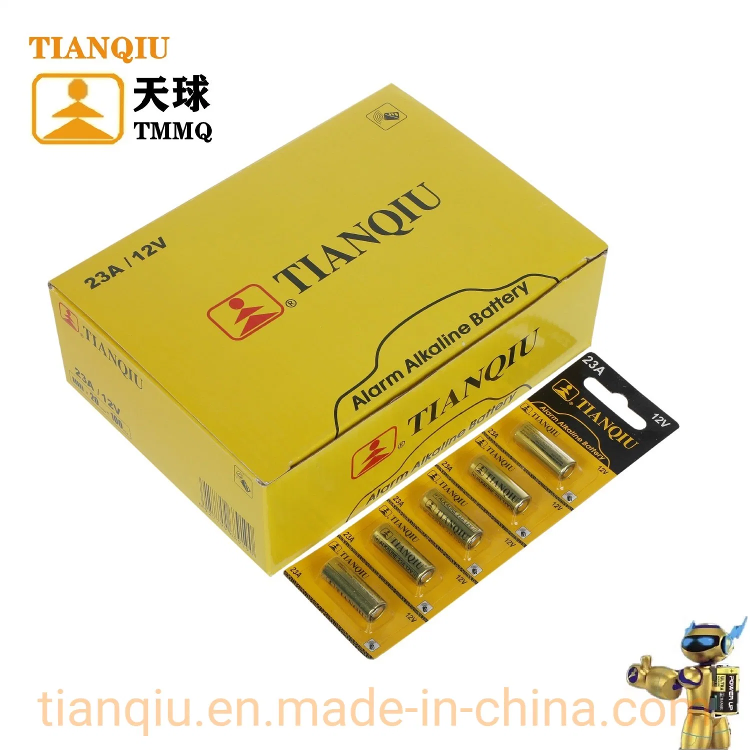 Tianqiu 23A Alkaline Battery 12V Clock Button Cell Dry Battery Reloj Pilas