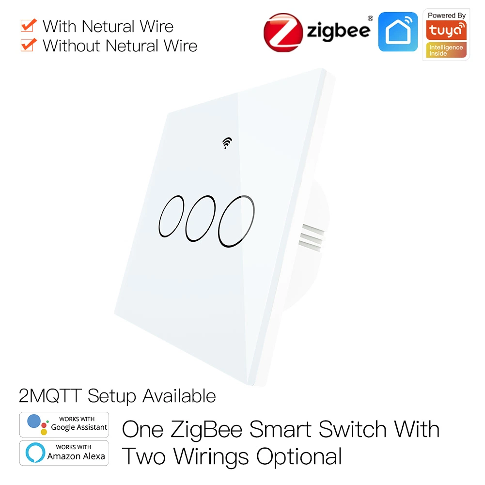 1/2/3 Gang Smart Home APP Control gehärtetes Glas Wireless Touch Smart WiFi Light Wall Switch mit Google Alexa