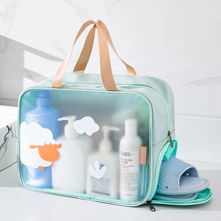 Custom promocional Regalo transparente PVC impermeable Bolsa de viaje almacenamiento Bolsa de maquillaje cosmético