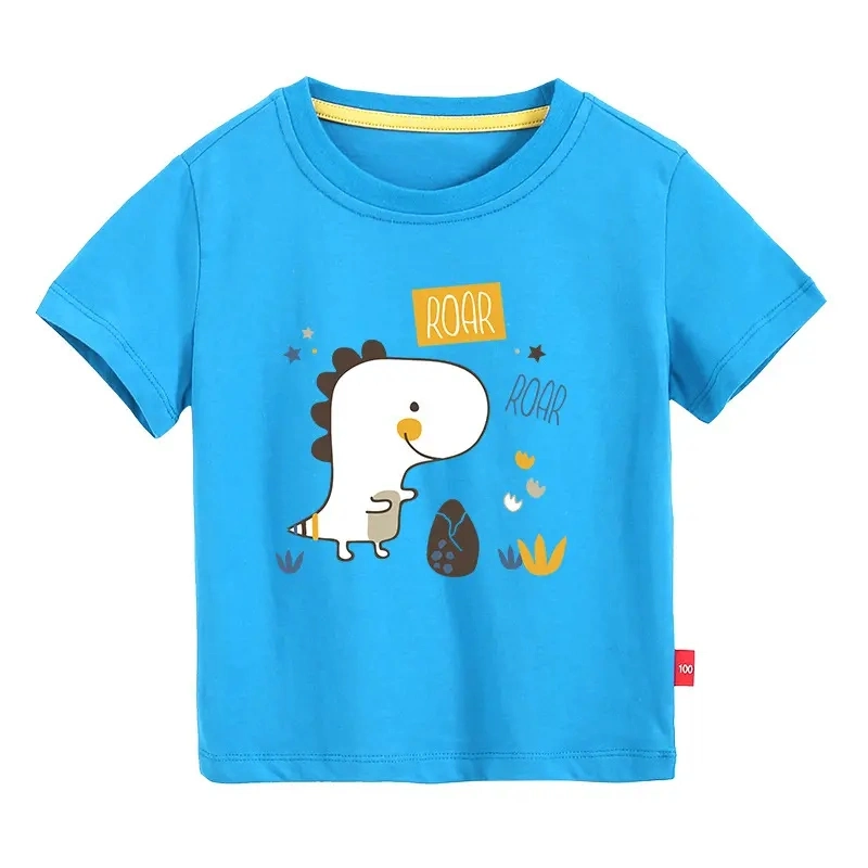 Kids T-Shirt 100% Cotton Round Neck Short Sleeve Wear for Summer