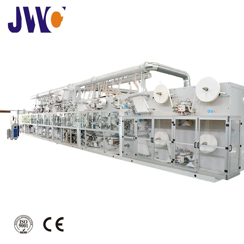 Jwc Customizable 1000PCS 3 Pieces Type Sanitary Napkin Machine