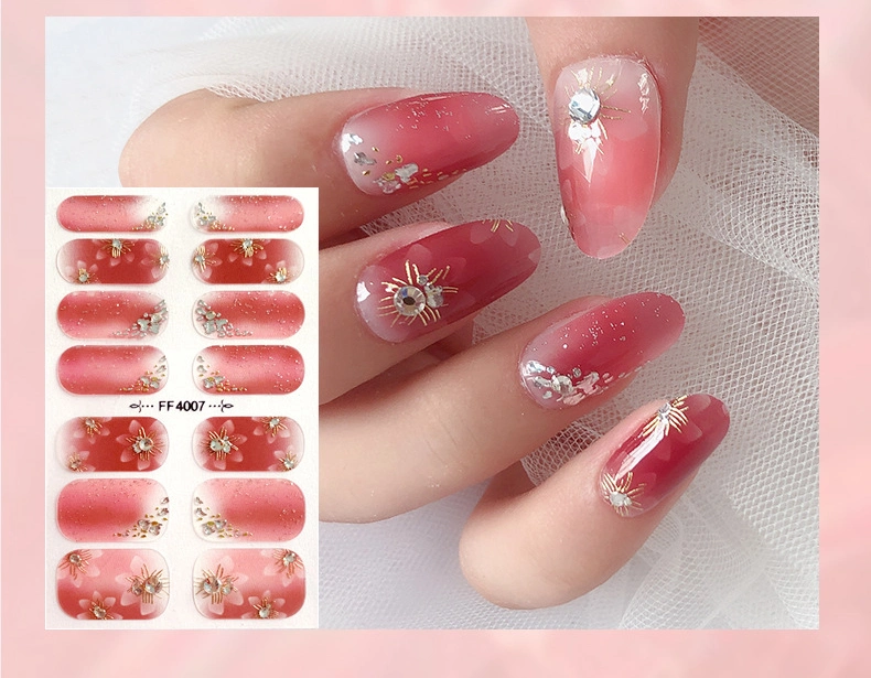 5D Full Cover Relief Nail Art Polish Stickers