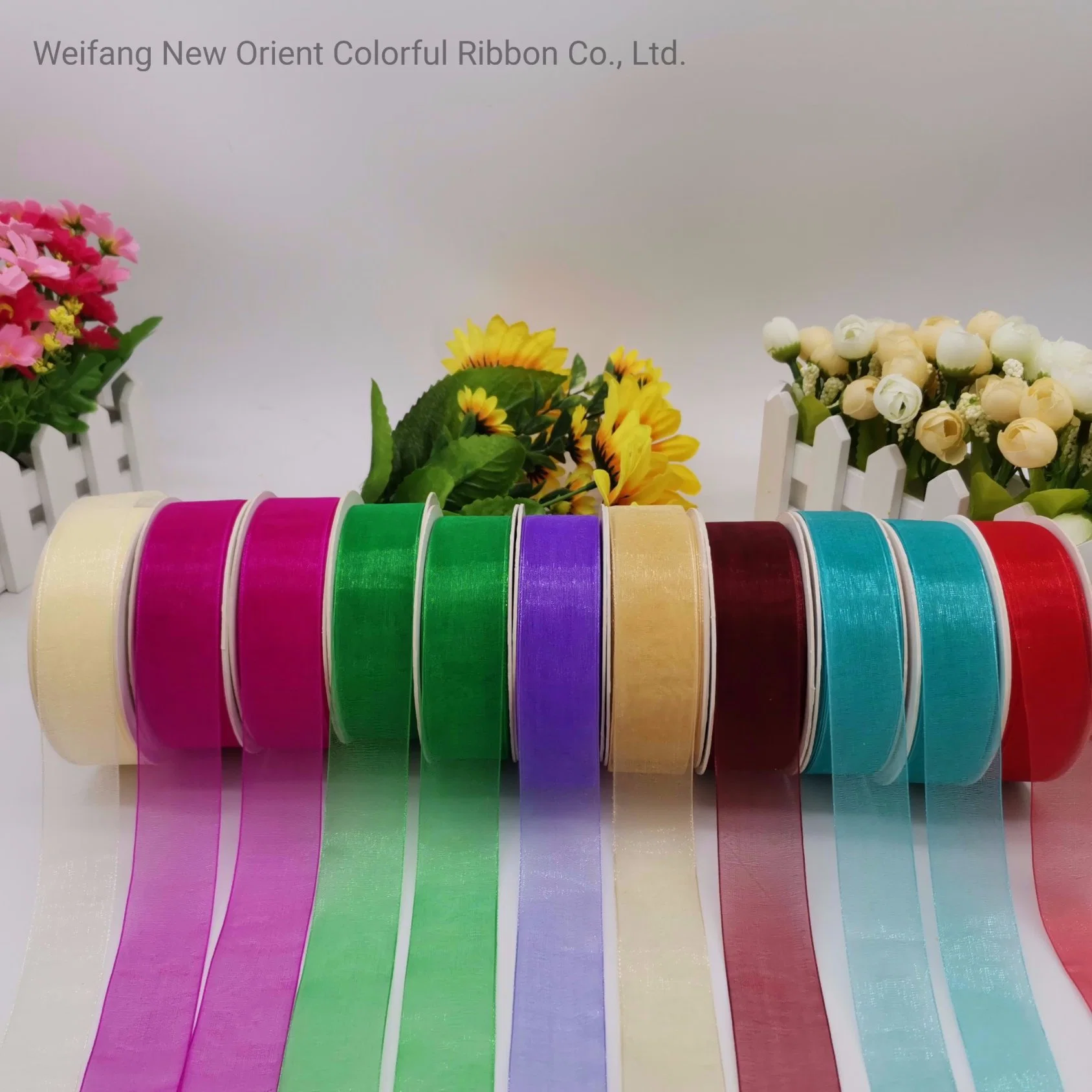 Colorful 1/8"~4" Nylon Sheer/Organza Ribbon for Gift Packing