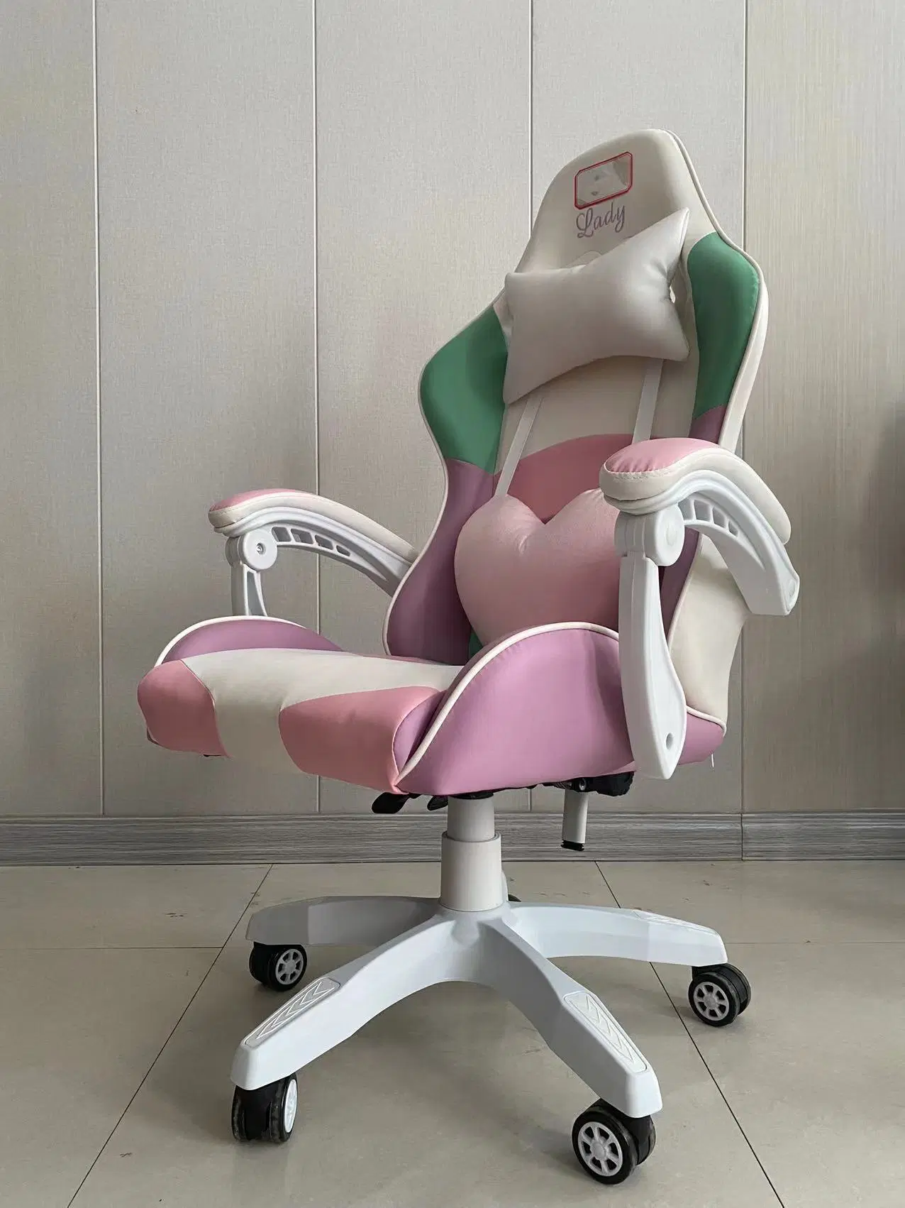 Wholesale/Supplier Computer Racing Chair Rainbow Pink Green PU Gaming Chair