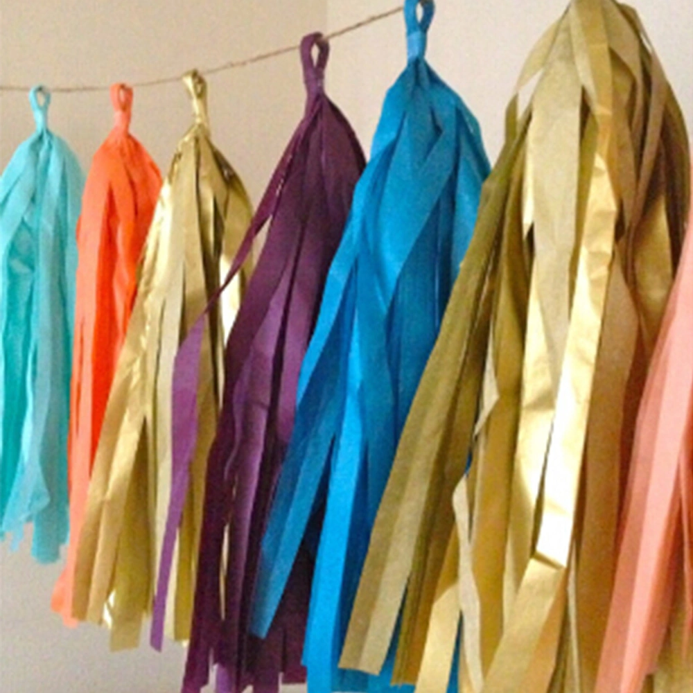 Handgemachte Papier DIY farbige hängende Quaste String Girlande
